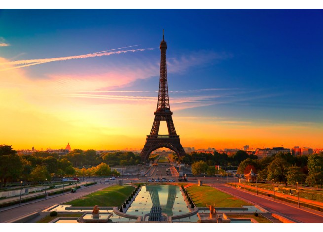 Фотообои Закат солнца в Париже