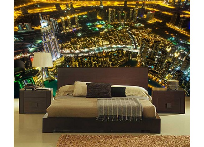 Фотообои Ночной Дубай - вид сверху