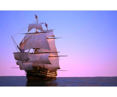 Фотообои Старинный корабль в море