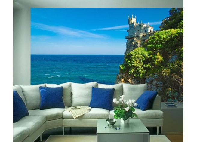 Фотообои Замок Ласточкино гнездо с видом на море