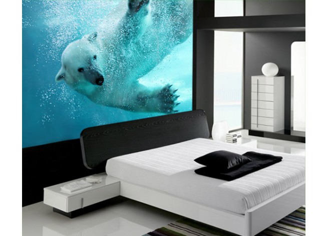 Фотообои Полярный медведь под водой