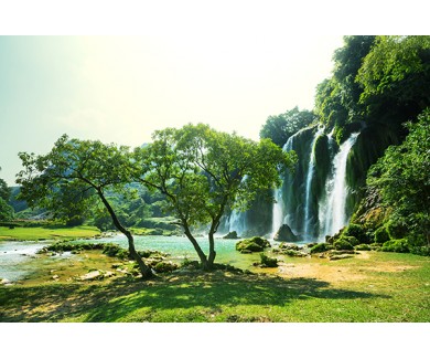 Фотообои Водопад в райском месте