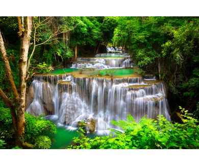 Фотообои Водопад Хуай Мае Камин, Тайланд