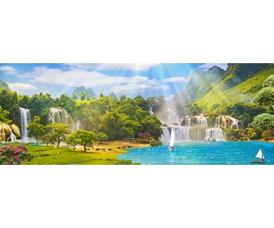 Фотообои Панорама водопады