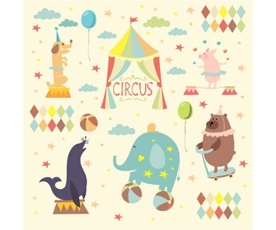 Фотообои Цирковые животные