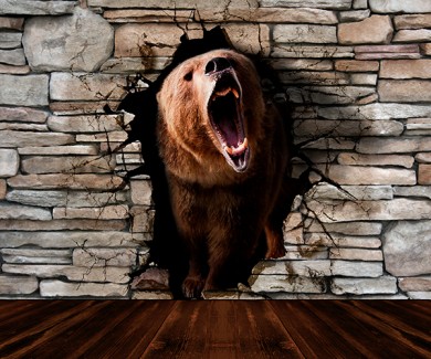 Фотообои Грозный медведь