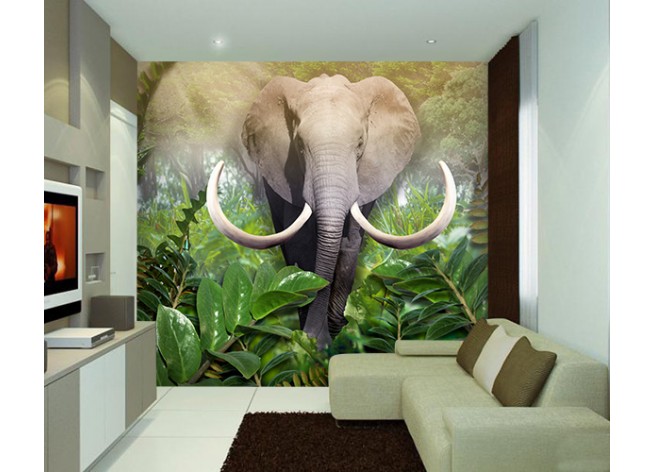 Фотообои Слон в джунглях