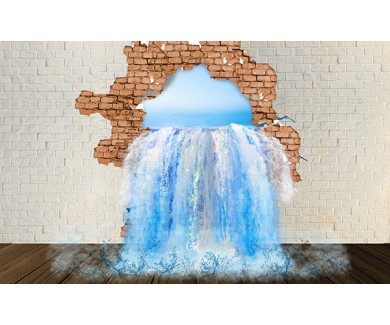 Фотообои Водопад из стены