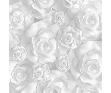 Фотообои Барельеф из белых цветов