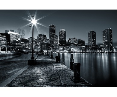 Фотообои Черно-белый снимок, г.Бостон