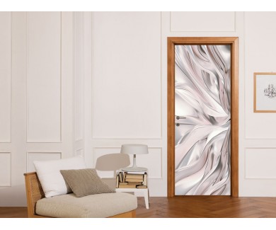 Наклейка на дверь Розово золотой дизайн
