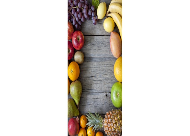 Наклейка на дверь Свежие фрукты