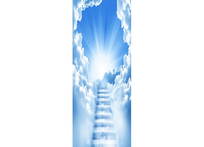 Наклейка на дверь Лестница в небо