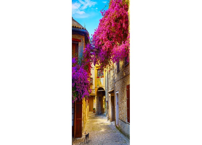 Наклейка на дверь Красивый Старый город Прованса