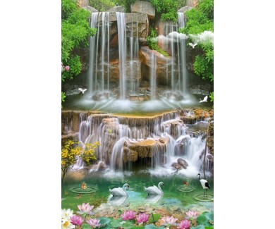 Фотообои Изумрудный водопад