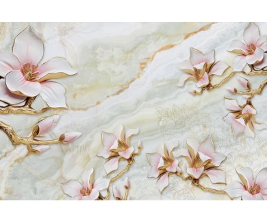 Фотообои Мраморные цветы