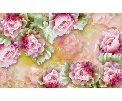 Фотообои Пышные 3D цветы