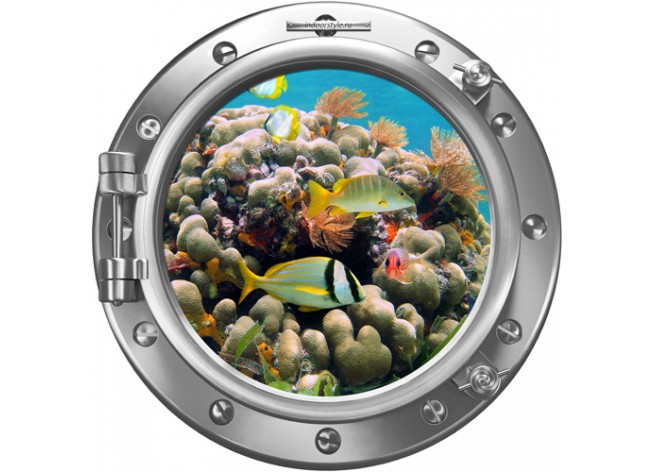Наклейка на стену Панорама подводного мира