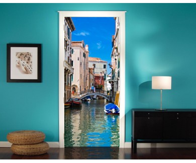 Наклейка на дверь Венецианский канал