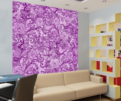 Фотообои Цветочная композиция в фиолетовом цвете