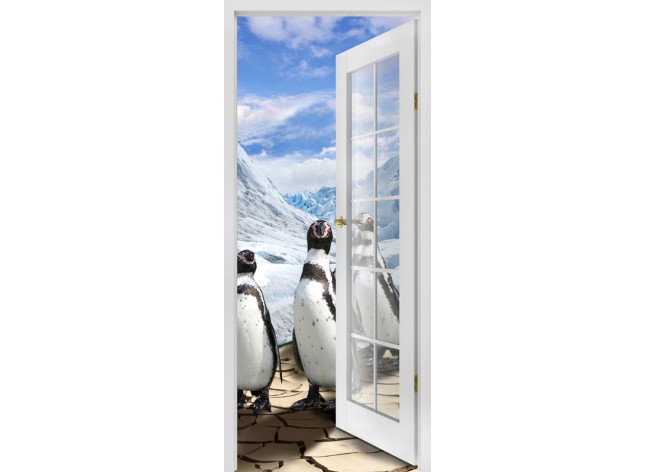 Наклейка на стену Группа пингвинов